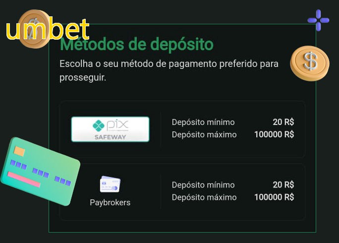 O cassino umbetbet oferece uma grande variedade de métodos de pagamento